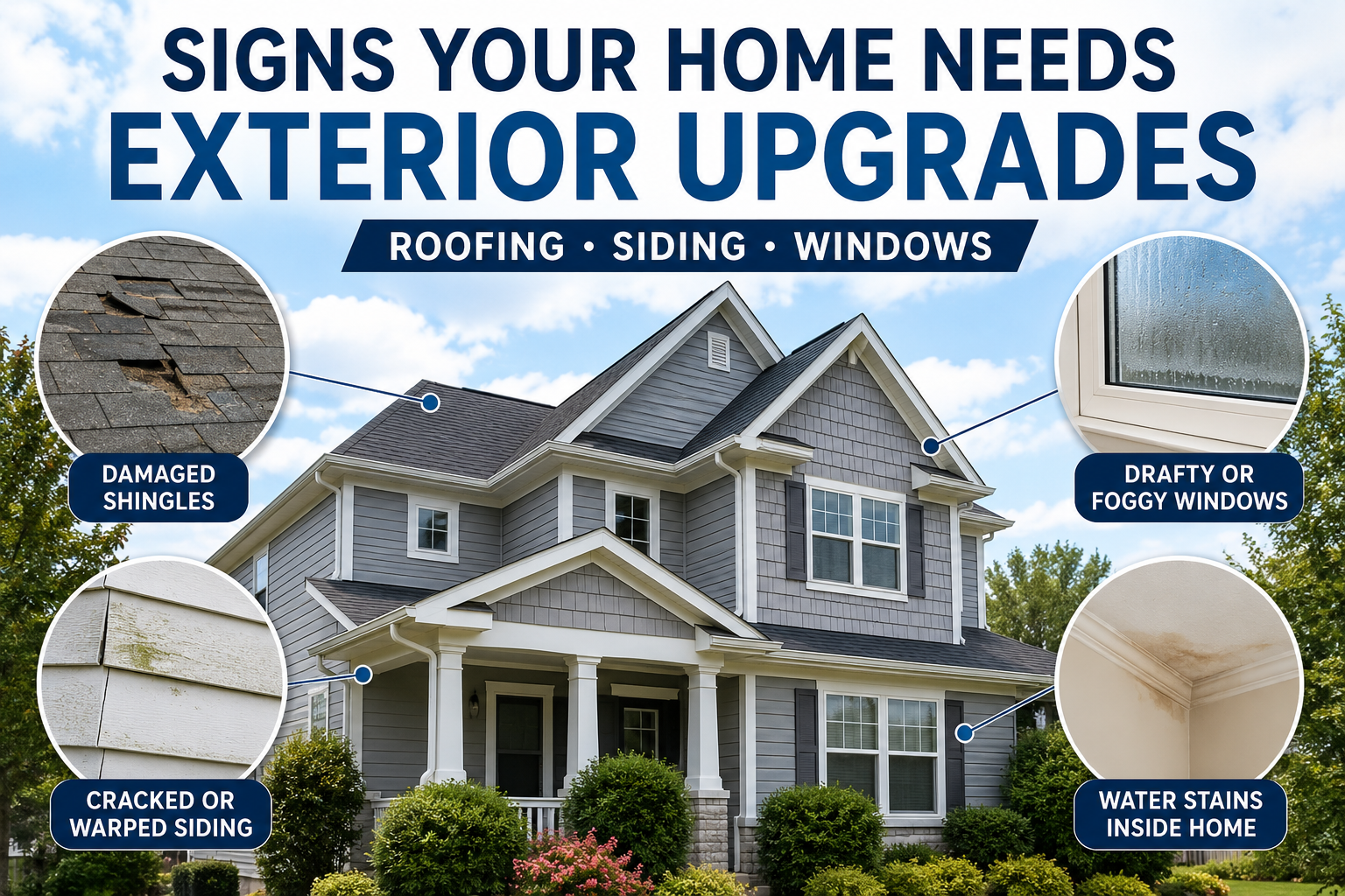 Signs your home needs roofing, siding, or window upgrades